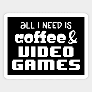 Coffee and Video Games Sticker